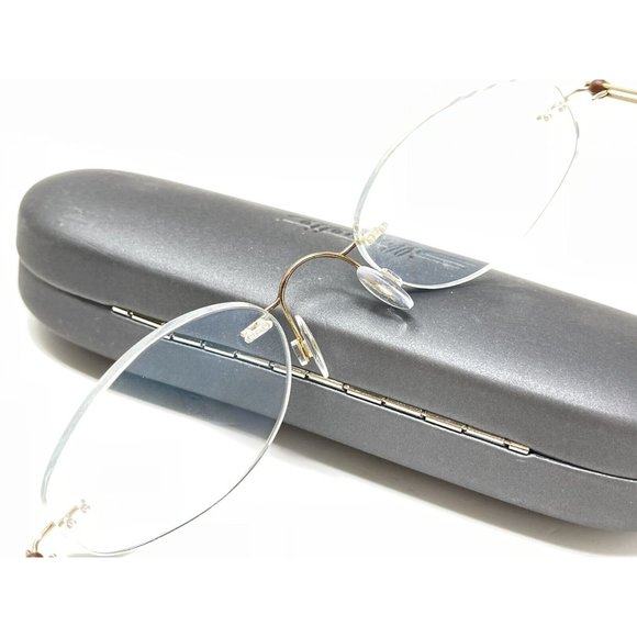 Silhouette M7374 /20 V 6059 19mm Frames Rim Less Eyeglasses Gold Brown main image 7